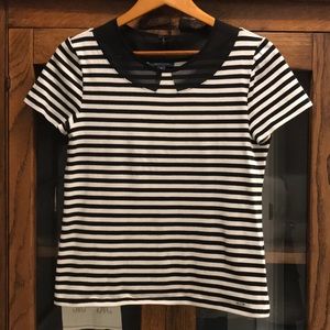 Black and white striped Tommy Hilfiger